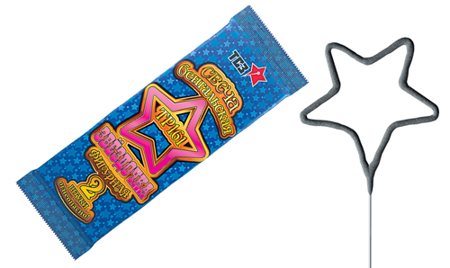  Бенгальские свечи фигурные 2 шт "Звездочка"  в Владимире